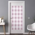 thumbnail image 3 of Non-Adhesive Static Cling Window Tint, Pink White Buffalo Check Window Privacy Film Frosted, Farmhouse Plaid Modern Geometric Insulated Windows Frosted Films for Living room, 35.4 x 78.7 Inches, 3 of 9