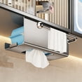 thumbnail image 2 of Face Towel Storage Rack,Under-Mirror Cabinet Stainless Steel Tissue Box,No-Drilling Wall-Mounted Organizer for Bathroom Toilet Paper Waste Towel Storage(Gray), 2 of 7