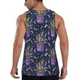 thumbnail image 3 of Xecao Lavender Flowers Men's Tank Top Workout Quick Dry Sleeveless Gym Jogging Muscle Shirts Summer Swim Beach Tops, 3 of 9
