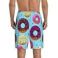 thumbnail image 3 of Kdxio Donuts Print Mens Sleep Shorts Bottoms Soft Comfy Pajama Wear Pants with Drawstring Pockets, 3 of 7