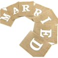 thumbnail image 2 of (TM Jute Burlap Just Married Bunting Banner Vintage Burlap Banner for Wedding Party Decor Gifts, 2 of 4