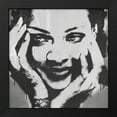 thumbnail image 2 of Stephen Chambers 15x15 Black Modern Wood Framed Wall Art Titled - Rihanna Stencil Graffiti, 2 of 6