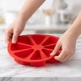 thumbnail image 4 of Hovilon Silicone Baking Moulds - 8 Portion Pizza Cake Pan, Non Stick Heat Resistant Scone Bake Pan for Bread, Food Grade Oven Safe Bakeware for Home Kitchen Dessert Making, Easy Release Flexible Mold, 4 of 6