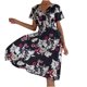 thumbnail image 1 of Vestidos Para Mujer Midi Vestidos de Moda Casual Casual de Manga Corta Con Cuello en V Vestido Estampado Floral Odeerbi ODB166350, 1 of 4