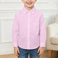 thumbnail image 2 of WXFAZCVU Boys Long Sleeves Button Down Shirt Kids Versatile Formal Clothes School Wear Size 2-3 Years, 2 of 4
