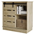 thumbnail image 2 of Castle Place Farmhouse Sideboard Buffet Cabinet, Light Oak, 2 of 7