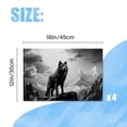 thumbnail image 2 of BaHomeck placemats Set of 4 Black And White Wolf Standing On The Top Of Mountain Cotton Linen rectangle Placemats for Kitchen Dining Table Indoor,Outdoor,18*12inch, 2 of 4