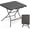 31.5 in,Black,Modern, variant on BarefHaven 23.5" Square Folding Table, Indoor Outdoor Foldable Plastic Table with Rattan Textured HDPE Tabletop, Sturdy Metal Fame, Carrying Handle, 4 Person Picnic Table for Camping BBQ Party