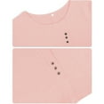 thumbnail image 5 of Pink Women's Short Sleeve T-shirt, Women'S Cotton Linen Shirts Summer Casual Boho Floral Short Sleeve Blouse Oversized Loose Ladies Tunic Tops,Women's Short sleeve T-shirt XL, 5 of 6