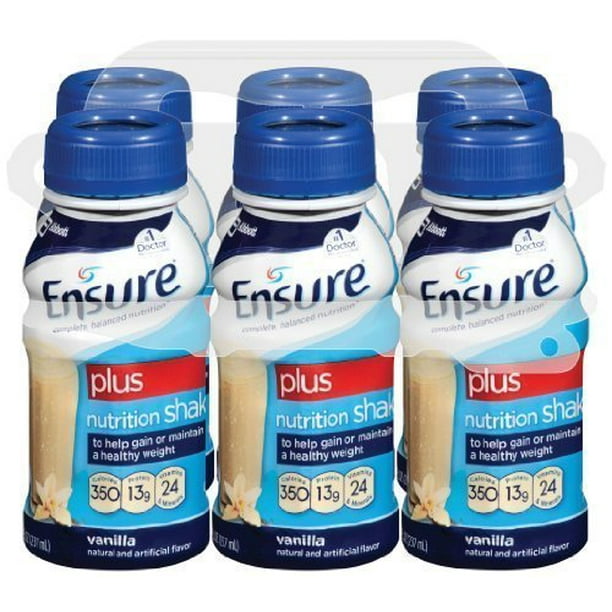 Ensure Plus Shake 24 Count Vanilla 8oz Bottles Walmart Com