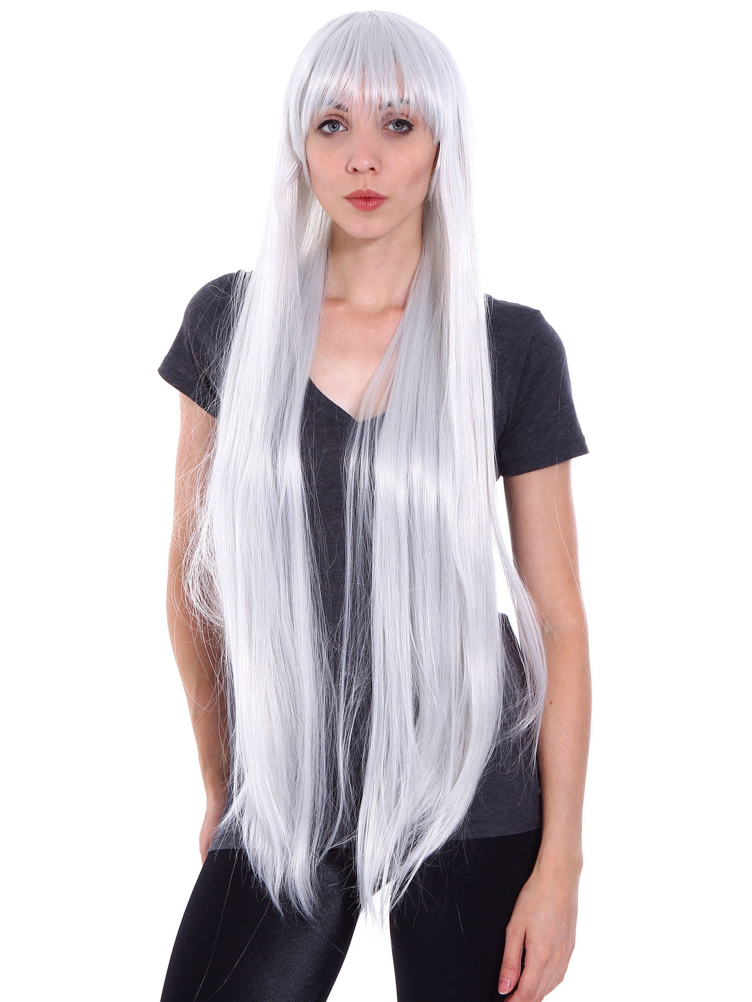 long silver cosplay wig