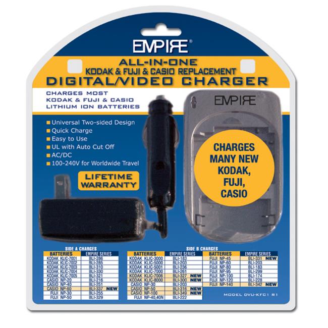Empire DVUKFC1 R1 AC & DC Universal Charger Kodak & Fuji & Casio