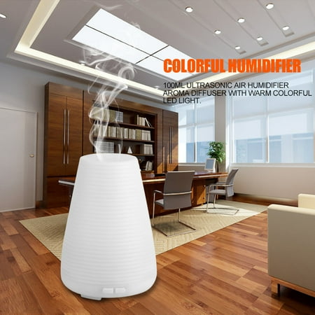 100ml Ultrasonic Portable Air Humidifier Aroma Diffuser Aromatherapy Diffuser With Warm Colorful Led Light