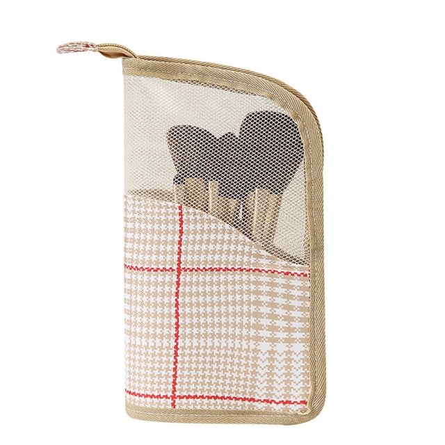 Bolsa organizadora de brochas de maquillaje, bolsa de viaje para cosméticos, portavasos para lápices resistente al agua y sin polvo