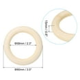 thumbnail image 2 of Unique Bargains 90mm Wooden Rings for Crafts, 5 Pack Natural Wood Rings Unfinished Wood Loop Circle, 2 of 8