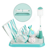 Dinosam Baby Bottle Drying Rack, Large Bottle Organizer Storage Holder Space Saving Dryer for Baby Cleaning Kit Accessories, Green