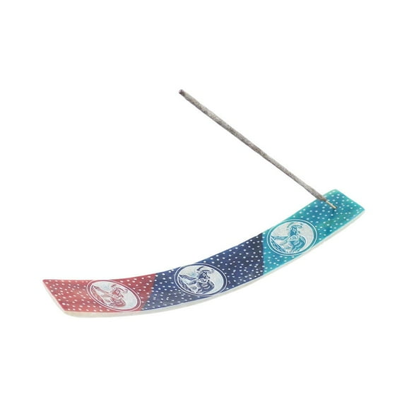 Hand Painted Stone Incense Holder | 10" Incense Stick Holder Ash Catcher | Decorative Incense Holder for Yoga or Meditation | Elephants