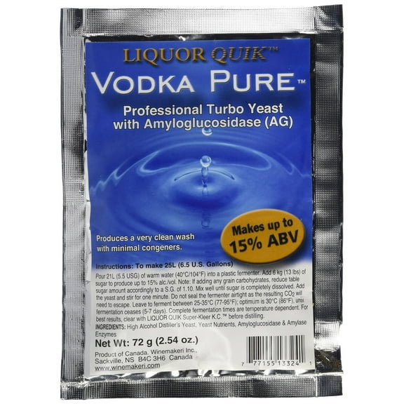 Liquor Quik Vodka Pure Professional Turbo Yeast