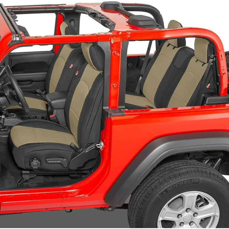 Diver Down Front And Rear Neoprene Seat Cover Set Tan Fits Jeep Wrangler Jl 2 Door 2018 2021 Custom Fit Covers Soft Cushion Feel Padded Pleated For Comfort - Seat Cover Jeep Wrangler 2018 Diver Down Front And Rear Neoprene Seat Cover Set Tan Fits Jeep Wrangler Jl 2 Door 2018 2021 Custom Fit Covers Soft Cushion Feel Padded Pleated For Comfort - Seat Cover Jeep Wrangler 2018