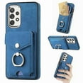 thumbnail image 1 of For Samsung Galaxy A72 Electroplating Skin-feel Leather Ring Card Wallet Phone Case(black), 1 of 5