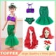 thumbnail image 2 of 3-8Y Ropa Para Niñas Traje De Baño Bikini Cola De Sirena Conjunto Bañable Vestido De Pez Con Peluca Halloween Chirstmas Completo Natación Gao Jiahui  unisex, 2 of 2