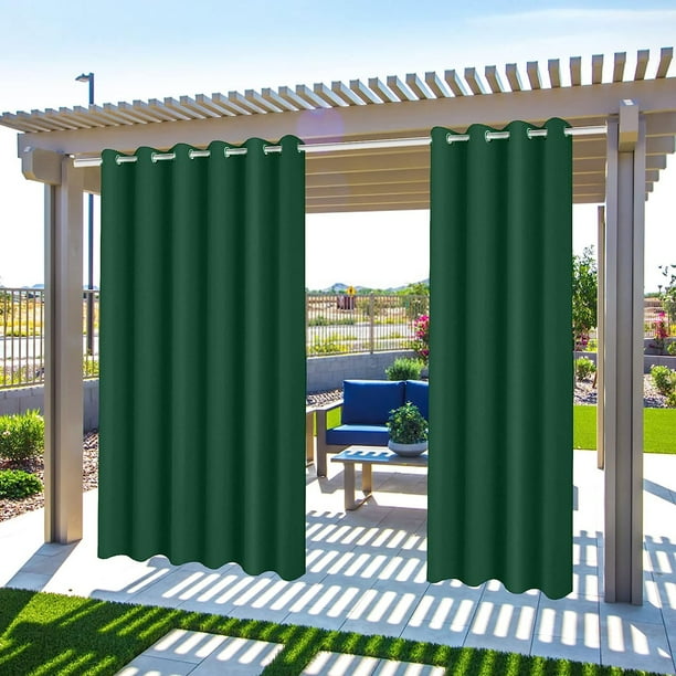 SHANNA Gazebo Patio Outdoor Curtains, Waterproof Garden Blackout