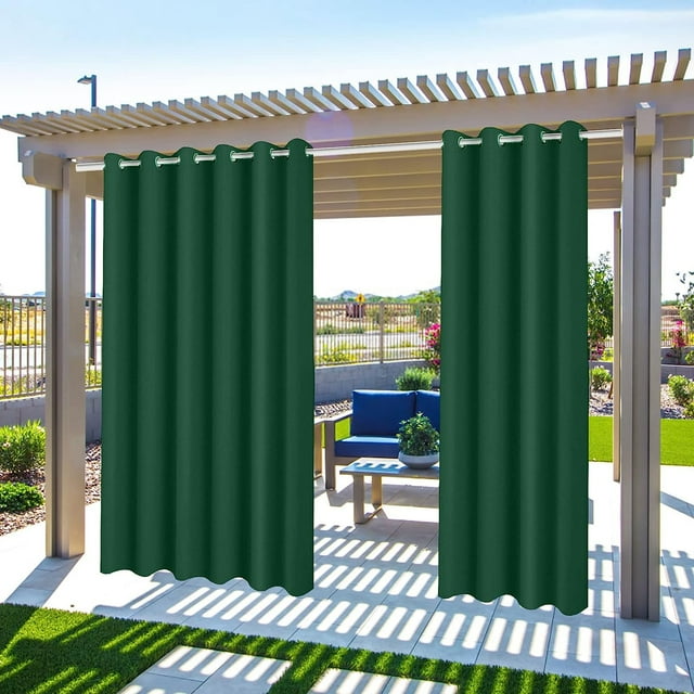 SHANNA Gazebo Patio Outdoor Curtains, Waterproof Garden Blackout