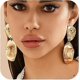 thumbnail image 1 of 2025 Latest Model Western Gold Large Hat Dangle Earrings for Cowgirl Cowboy, 1 of 5