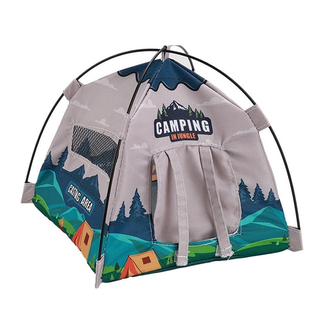 7in Camping Small Tent Shooting Props Mini Tent Cotton Doll House Miniature