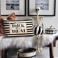 thumbnail image 2 of Halloween Pillows,Halloween Pillow Covers,Trick or Treat Bat Striped Pillows Decorative Outdoor Halloween Throw Pillows,Lumbar Watercolor Cushion Cover 12x20 Inch(2023-2-12), 2 of 6
