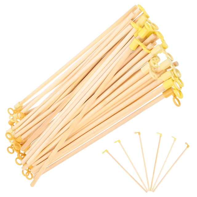 Miangastore 50Pcs Handheld Lantern Poles Wooden Lantern Sticks Long Lantern Handles DIY Accessory