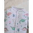 thumbnail image 3 of ATAIKU Infant Baby Girls' Sleep and Play Footed Pajamas Dinosaur One-Piece Sleeper Button Romper Jumpsuit Cotton PJs For Newborn, 3 of 7