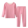 thumbnail image 4 of Mercatoo Thermal Underwear for Kids 2 Piece Slim Long Sleeve Shirt and Leggings Set Girls Boys 𝐒tretch Winter Base Layer, 4 of 8