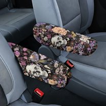 Yuyamidu Skull Car Front Seat Armrest Covers for Most Vehicles Elastic Seat Arm Rest Cover for Car 1 Pair Flower Seat Armrest Cover Auto Accessories Universal Fit