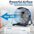 thumbnail image 3 of Towallmark 24-Inch Industrial Drum Fan – High-Velocity 8800 CFM Floor Fan, 3-Speed Adjustable, All-Metal Construction for Warehouse, Workshop, Garage, Gym, Patio– Blue Barrel 24 Inches, 3 of 11