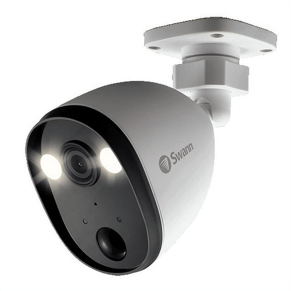Swann Swann SpotCam 1080P Powered Wi-Fi Security Camera with Sensor Spotlight, Home Surveillance Camera, Night Vision, 2-Way Talk & Siren, Heat & Motion Detection