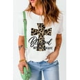 thumbnail image 4 of POGLIP T-Shirt à Manches Courtes Imprimé Graphique Kaki Western Aztec pour Femmes, 4 of 6