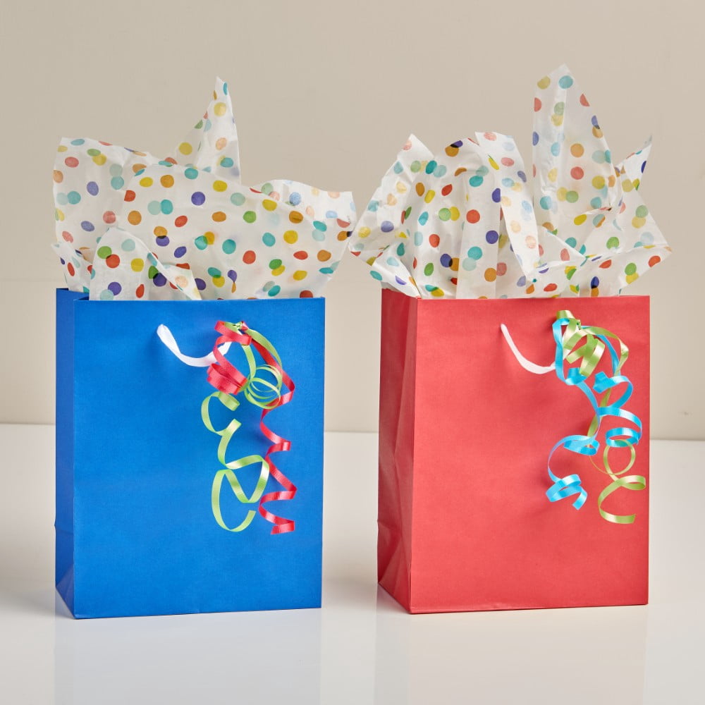 Hello Hobby Large Multicolor Paper Bags, 8" x 10", 13 Count