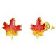 thumbnail image 1 of Pendientes Minnieouse de Plata de Ley 925 con forma de hoja de arce para mujer, 1 of 6