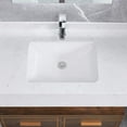 thumbnail image 3 of CoSoTower White Rectangular Undermount Bathroom Sink With Overflow, 3 of 7