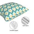 thumbnail image 4 of Throw Pillow Covers, Cute Fried Egg Pine Green Soft Square Pillow Cases with Invisible Zipper for Couch Bed Sofa, Farmhouse Fall Home Decor 18"x18", 4 of 7