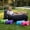 Black, variant on Inflatable Air Sofa Bed, Comfortable Outdoor Lounger for Backyard, Camping, and Beach Trips