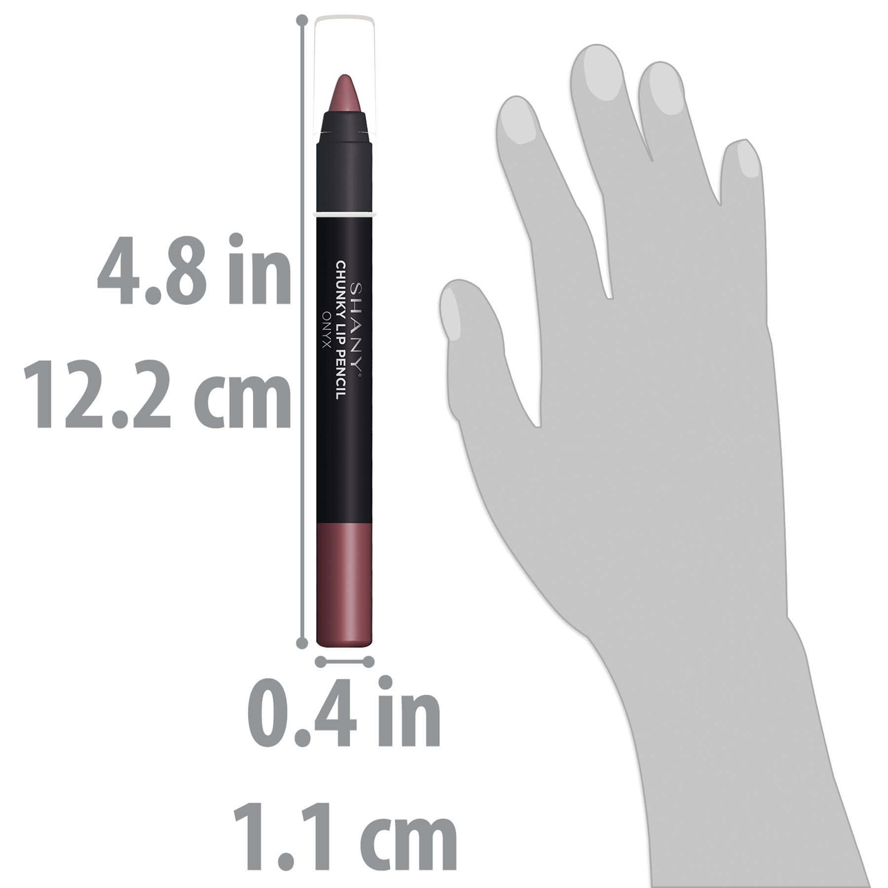 SHANY Chunky Lipstick Lip Pencil With Vitamin E & Aloe Vera - ONYX