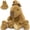 DarkBrown-Capybara, variant on Muiteiur 4Pcs Fox Stuffed Animal 22'' Fox Plush with 3 Babies in Her Zippered Tummy