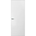 thumbnail image 5 of Invisible Solid Hidden Door with Handle | Planum 0010 Primed with Black Hidden Frame 36" x 84" Right-hand Inswing Black Frame | Concealed Hinges Lock Handle | Modern Wardrobe Wood Frameless Doors, 5 of 7