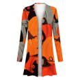 thumbnail image 4 of Moda mujer camiseta de manga larga otoño frente abierto suelto prendas de vestir exteriores blusa estampada abrigo Tops Halloween Cardigan blusa Fridja  hkj2404, 4 of 5