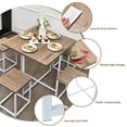 thumbnail image 3 of Giantex Ensemble de Salle à Manger 5 Pcs, Ensemble de Table Gain de Place pour Pub, Café, Naturel, 3 of 8
