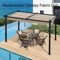 thumbnail image 2 of Miekor Furniture Replacement Canopy Top Fabric for 10x10 Ft Outdoor Patio Retractable Pergola Sunshelter Pergola Canopy-Khaki No.5728, 2 of 6