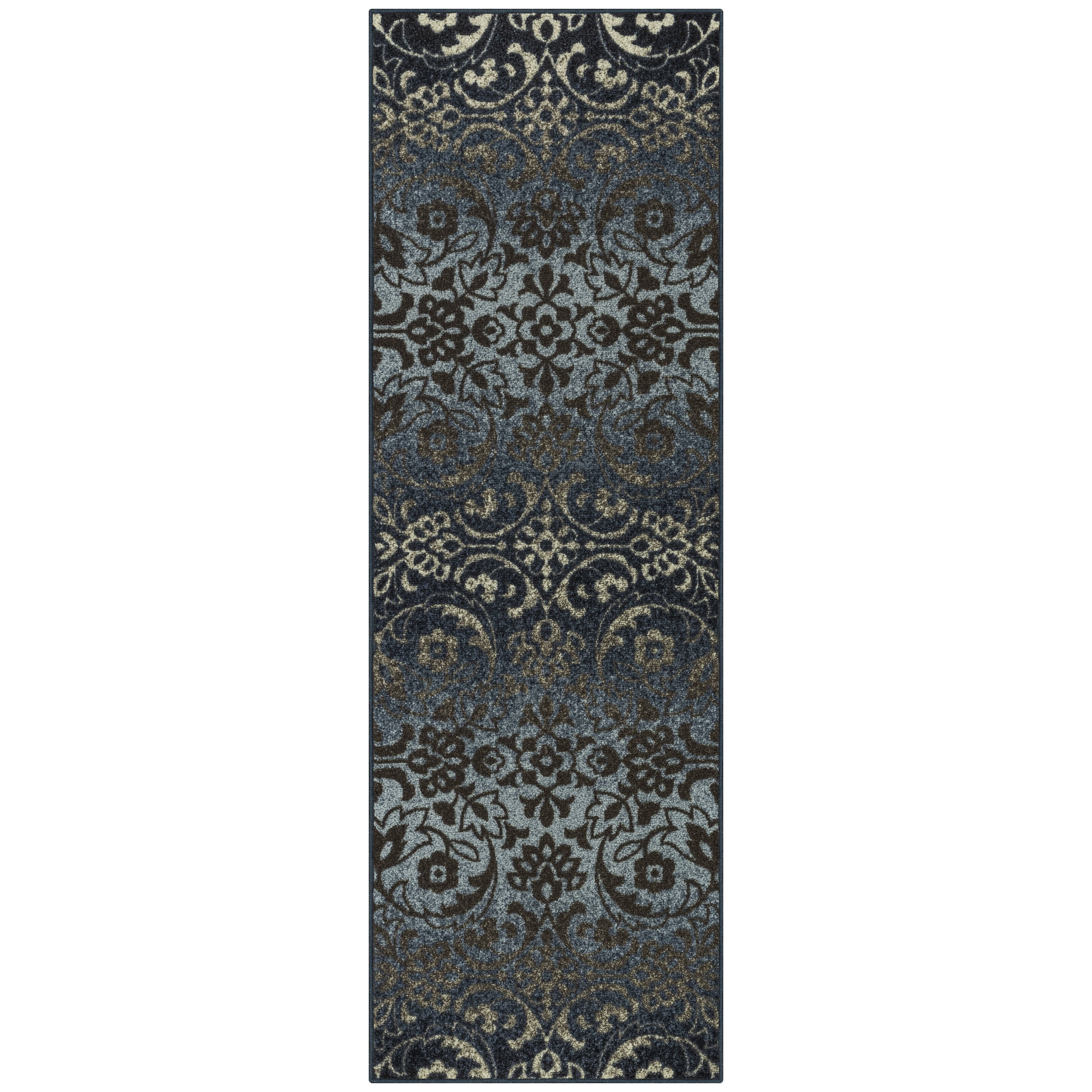 Maples Rug Oasis Blue Textured Print Area Rug or Runner