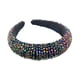thumbnail image 1 of Sonducket Diademas con cuentas de cristal con purpurina, tocado de punto Flexible para el cabello, tocado para mujer, fiesta, colorido brillante Accesorio para el cabello negro colorido Sonducket AP010971-10B, 1 of 5